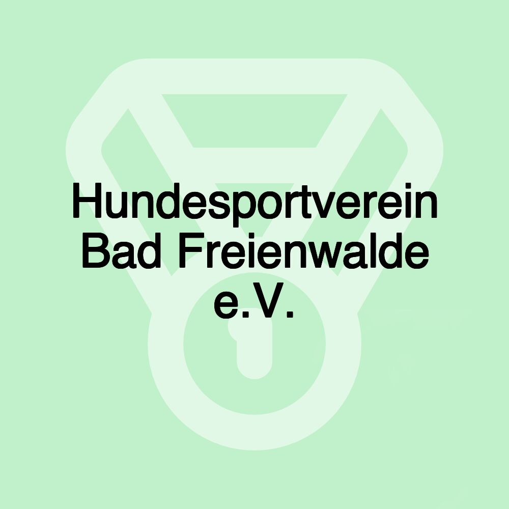 Hundesportverein Bad Freienwalde e.V.