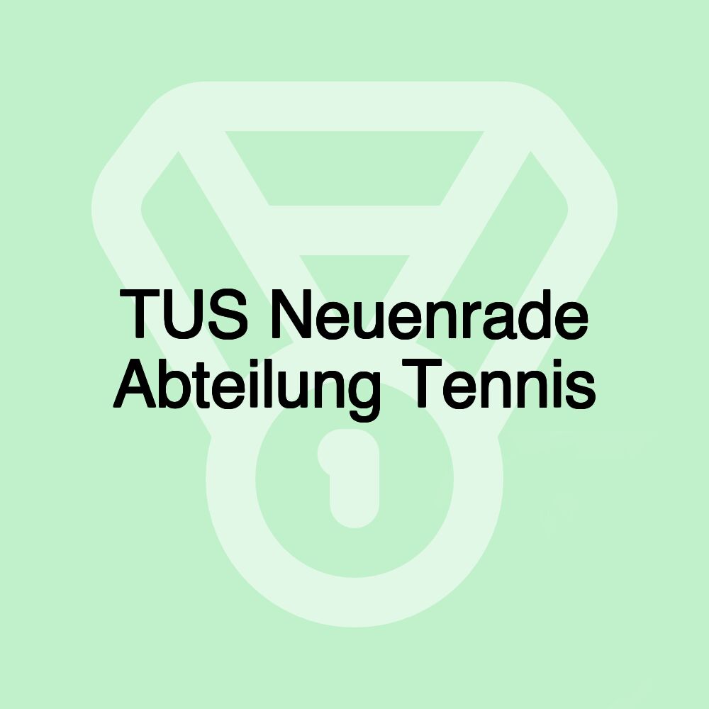 TUS Neuenrade Abteilung Tennis