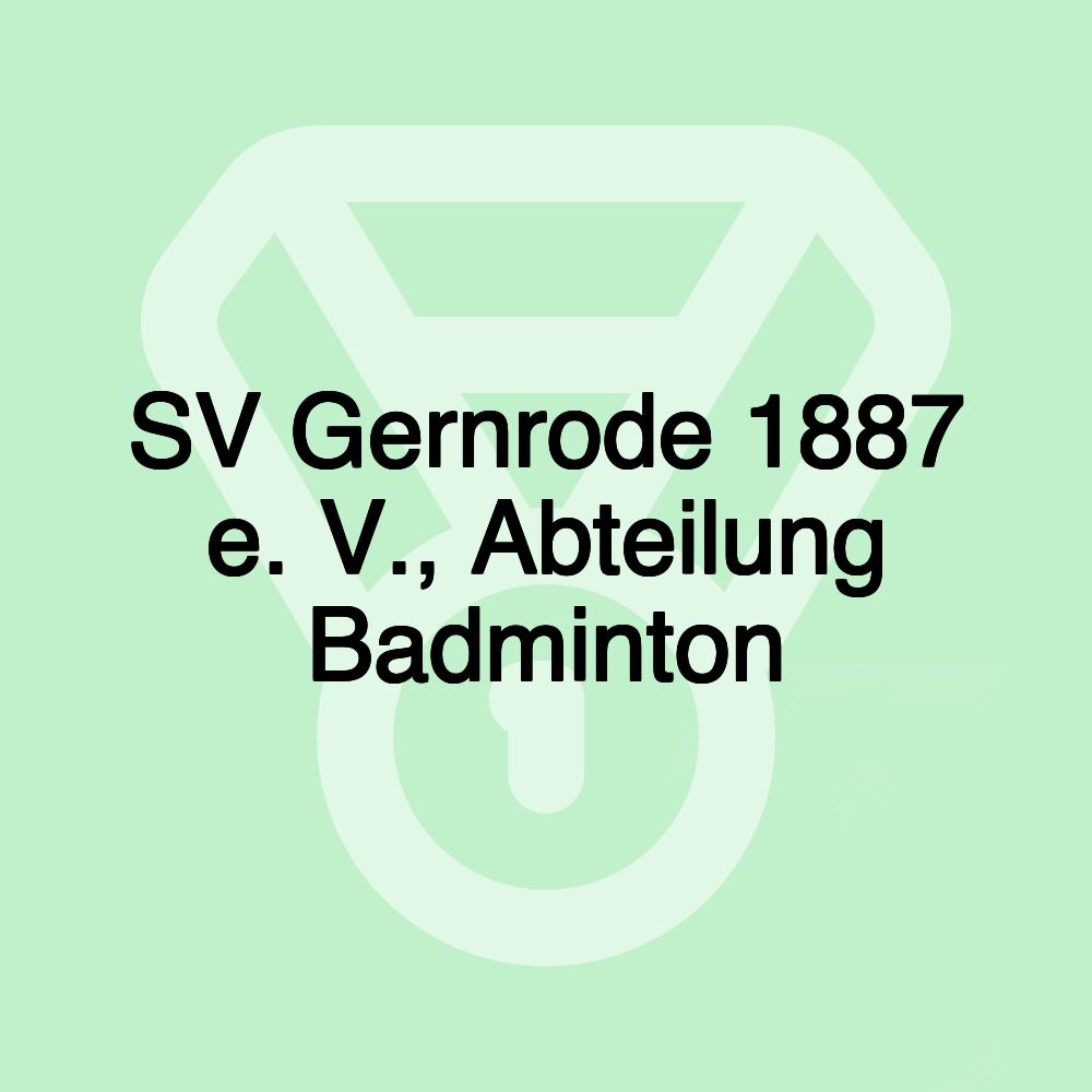 SV Gernrode 1887 e. V., Abteilung Badminton