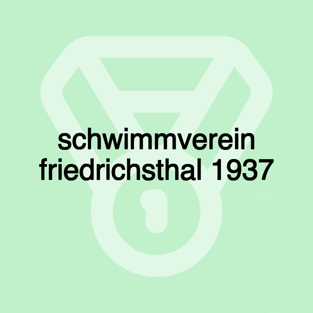 schwimmverein friedrichsthal 1937