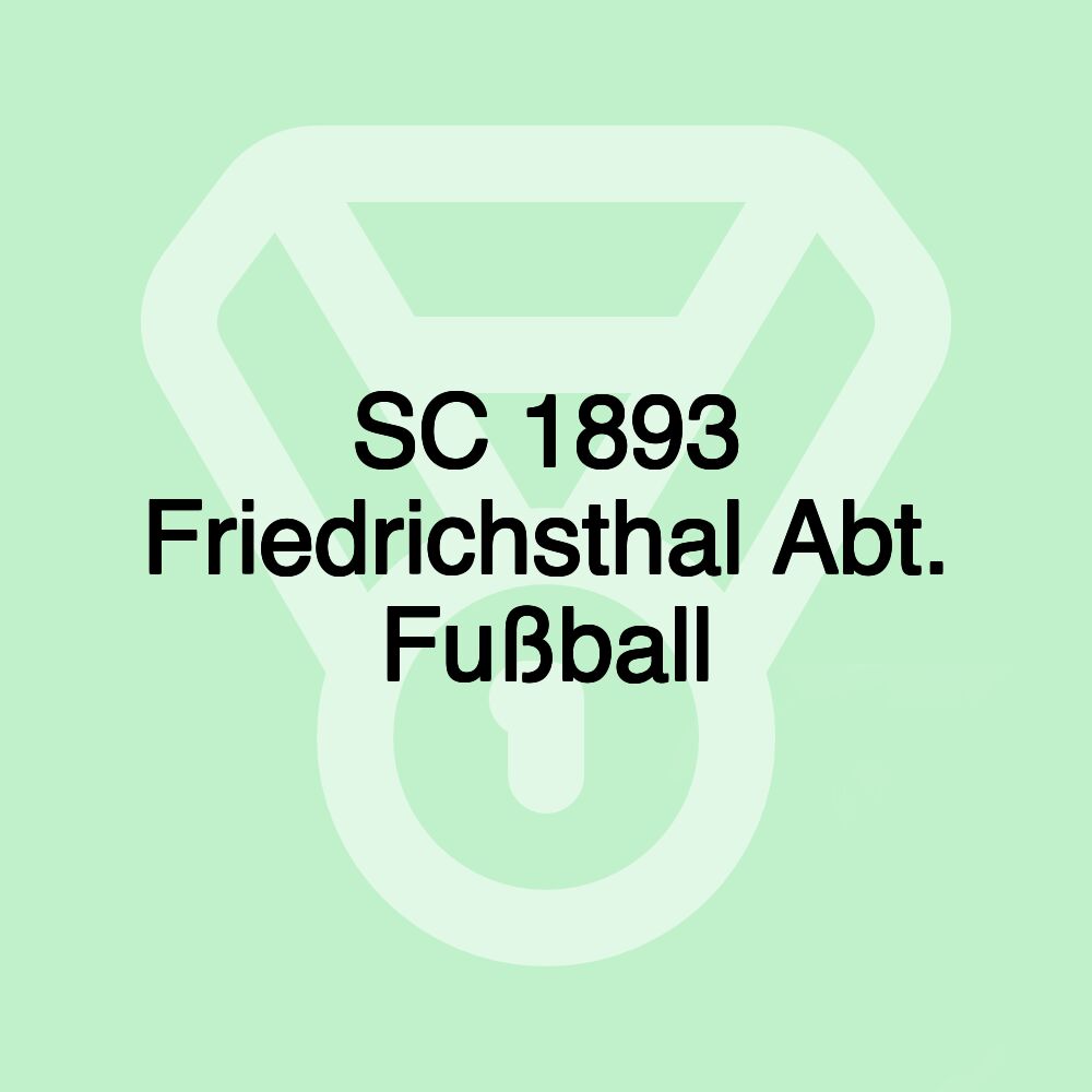 SC 1893 Friedrichsthal Abt. Fußball