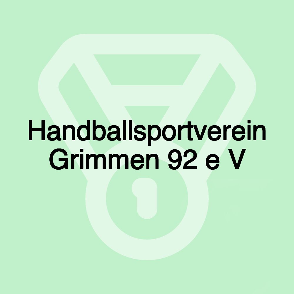 Handballsportverein Grimmen 92 e V