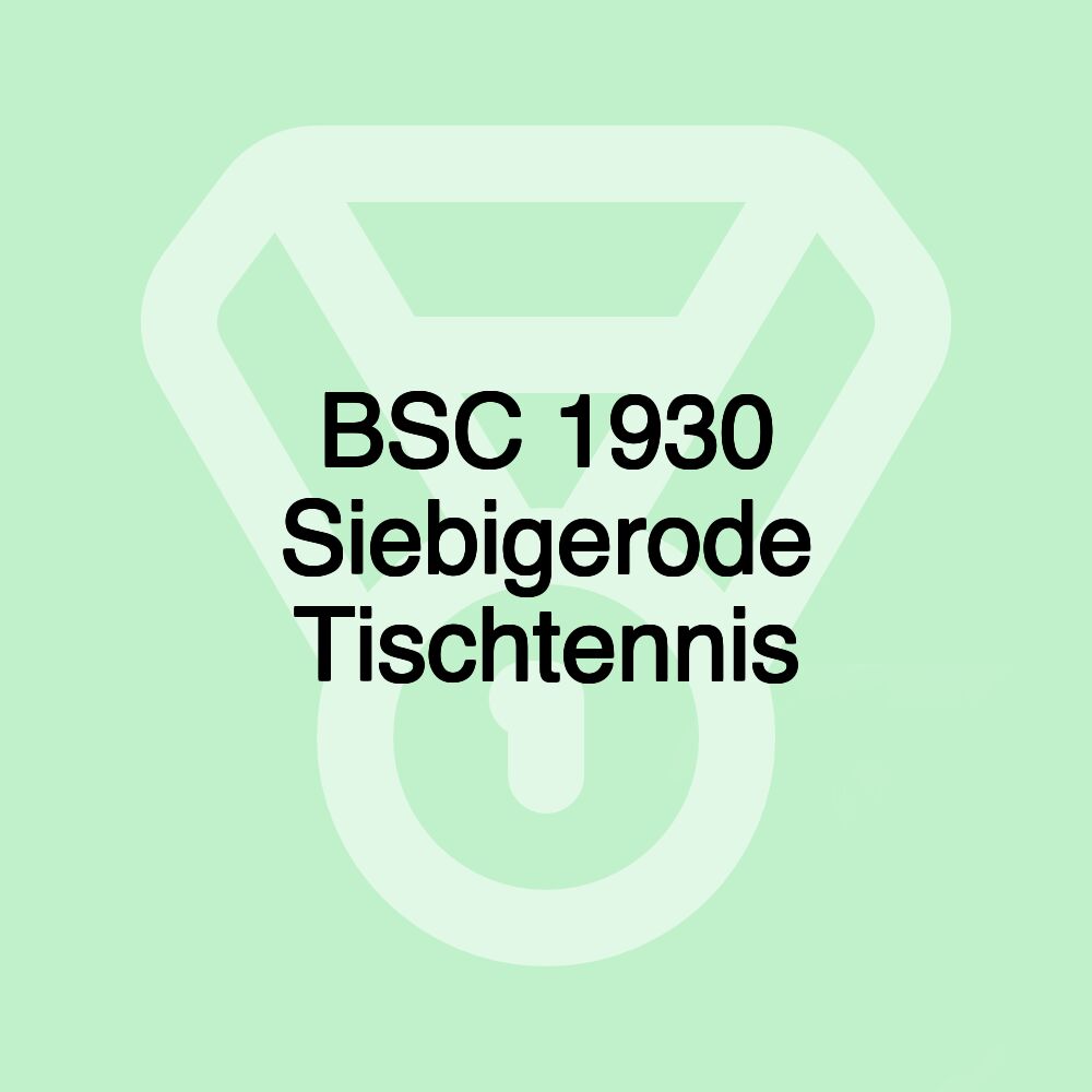 BSC 1930 Siebigerode Tischtennis