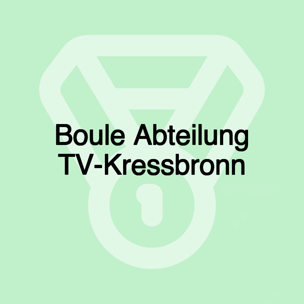 Boule Abteilung TV-Kressbronn