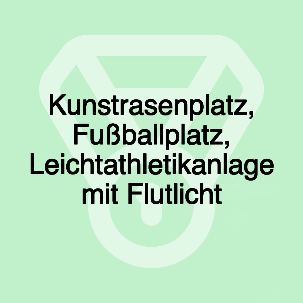 Kunstrasenplatz, Fußballplatz, Leichtathletikanlage mit Flutlicht