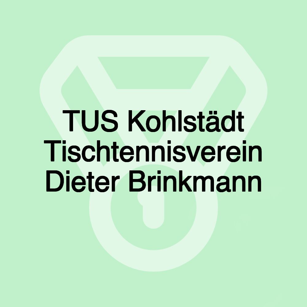 TUS Kohlstädt Tischtennisverein Dieter Brinkmann