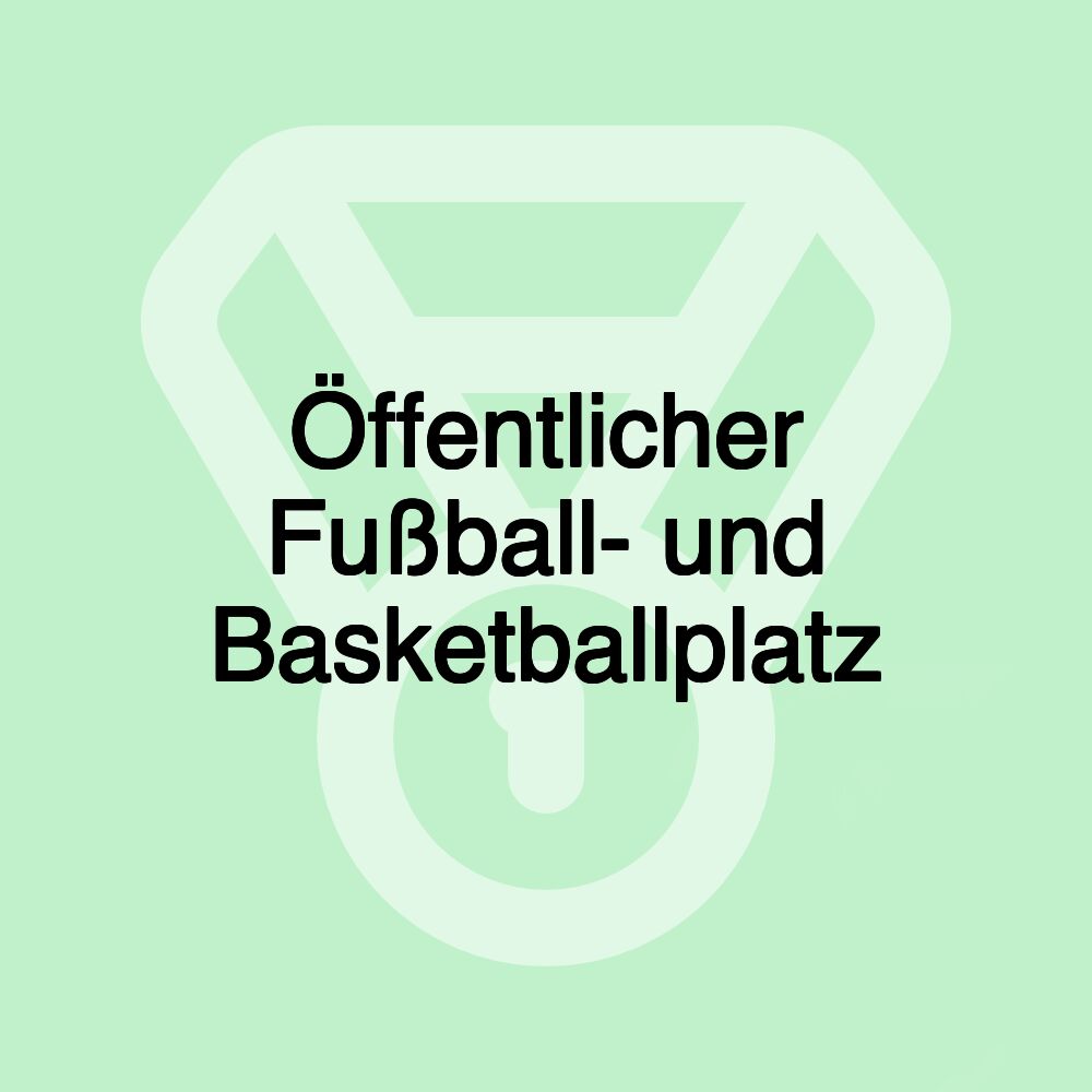 Öffentlicher Fußball- und Basketballplatz