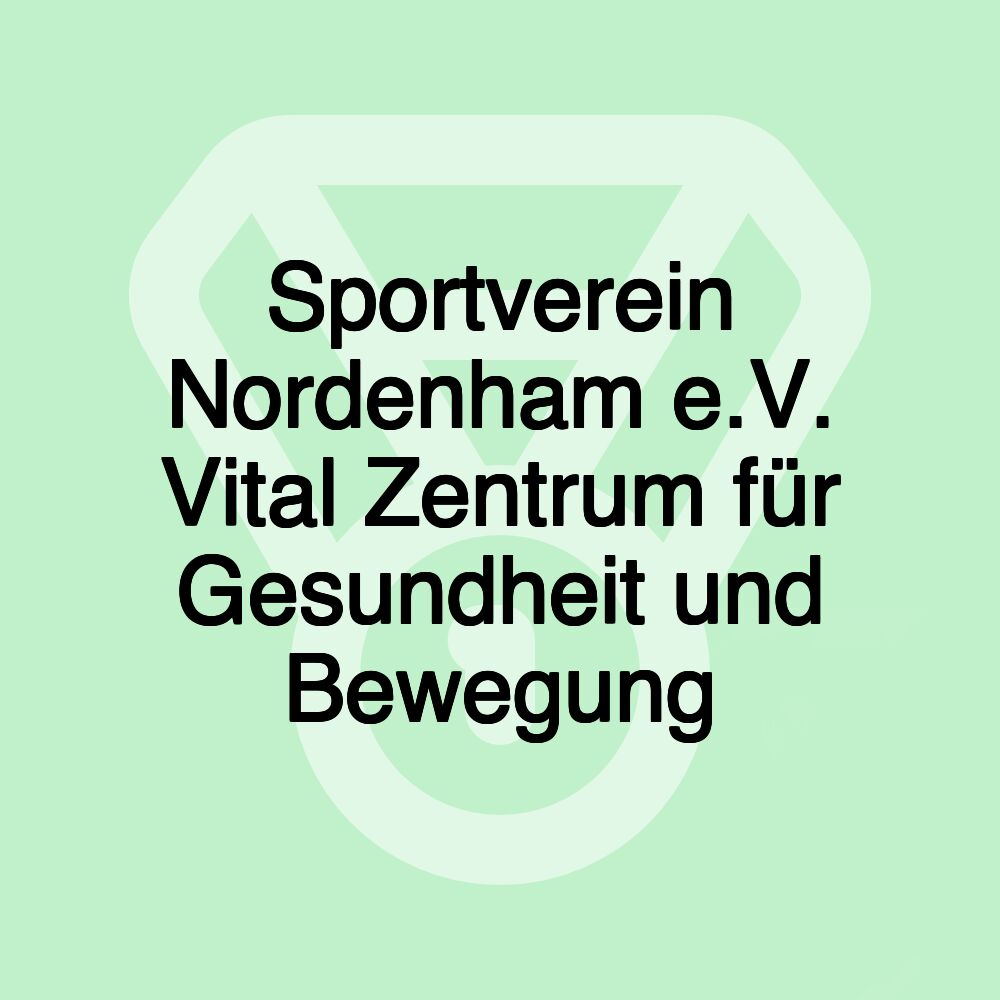 Sportverein Nordenham e.V. Vital Zentrum für Gesundheit und Bewegung