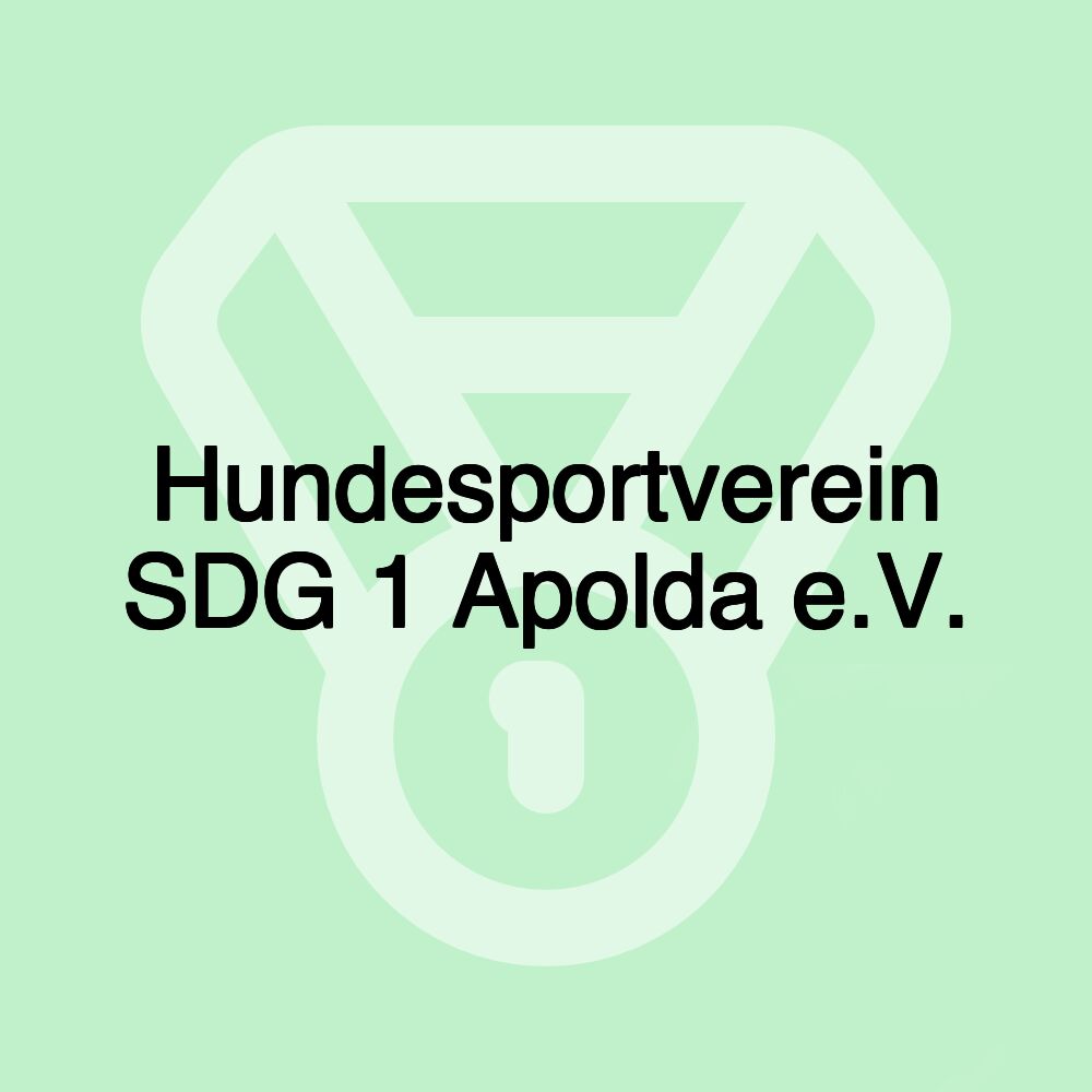 Hundesportverein SDG 1 Apolda e.V.